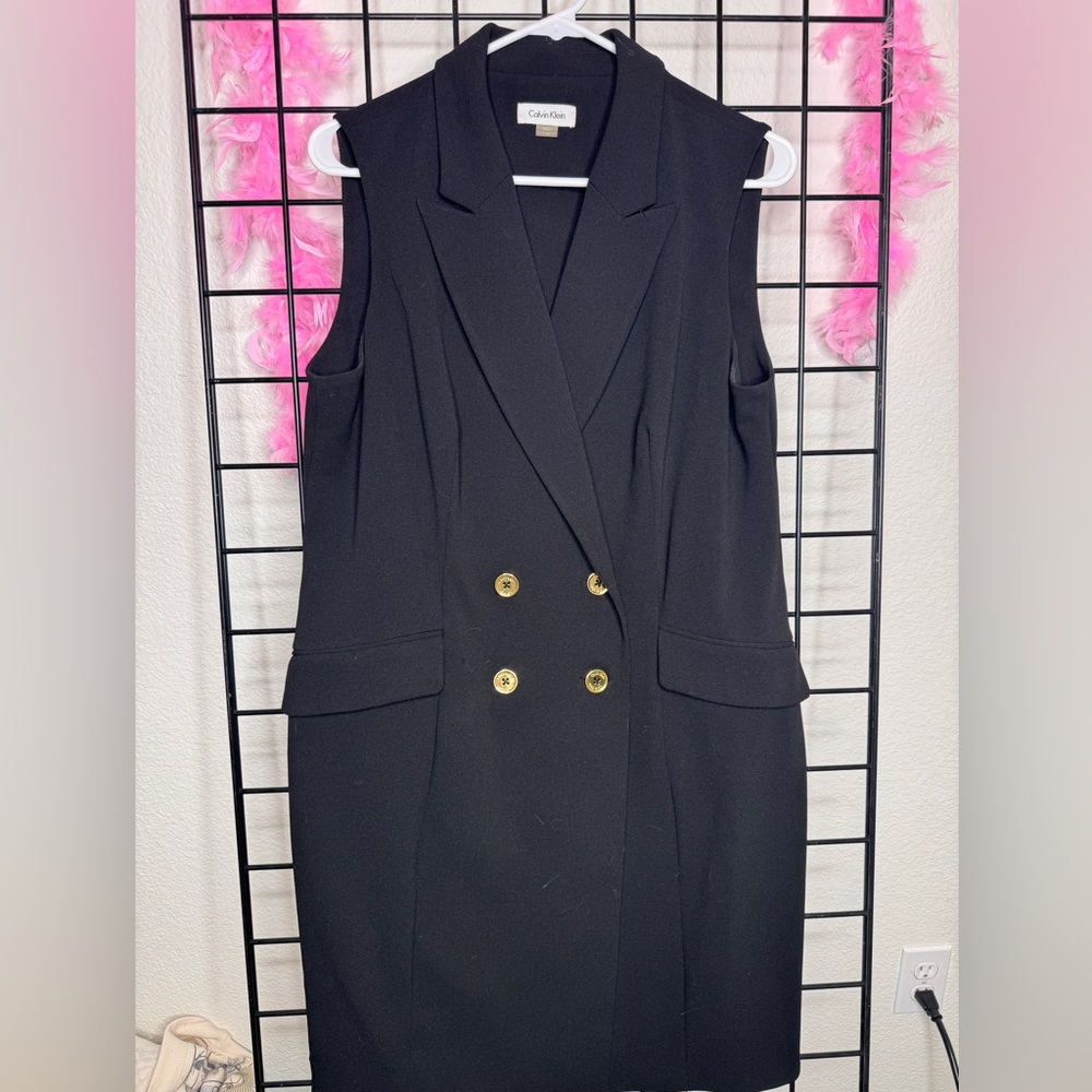 Calvin Klein Double-Breasted Blazer Dress